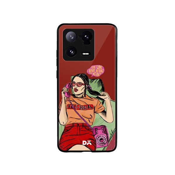

DailyObjects Anti Social Babe Glass Case Cover For Xiaomi 13 Pro