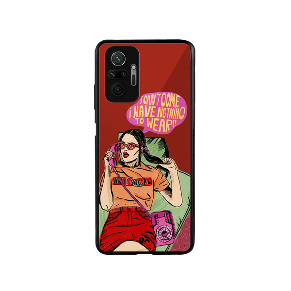 

DailyObjects Anti Social Babe Glass Case Cover For Xiaomi Redmi Note 10 Pro