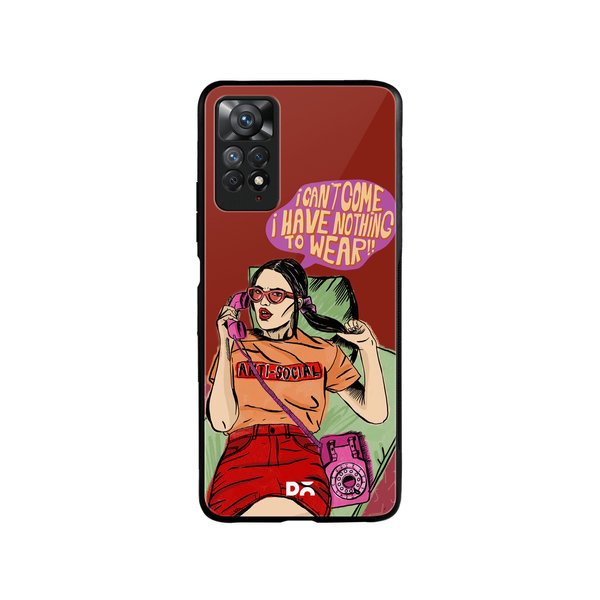 

DailyObjects Anti Social Babe Glass Case Cover For Xiaomi Redmi Note 11 Pro