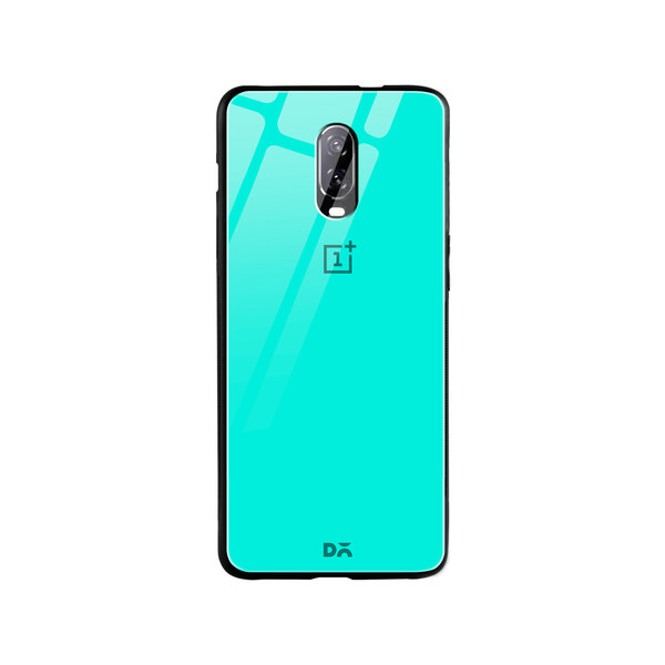 

DailyObjects Aqua Blue Glass Case Cover For OnePlus 7