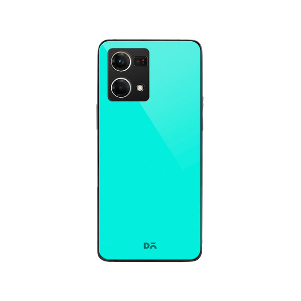 

DailyObjects Aqua Blue Glass Case Cover For Oppo Reno 7