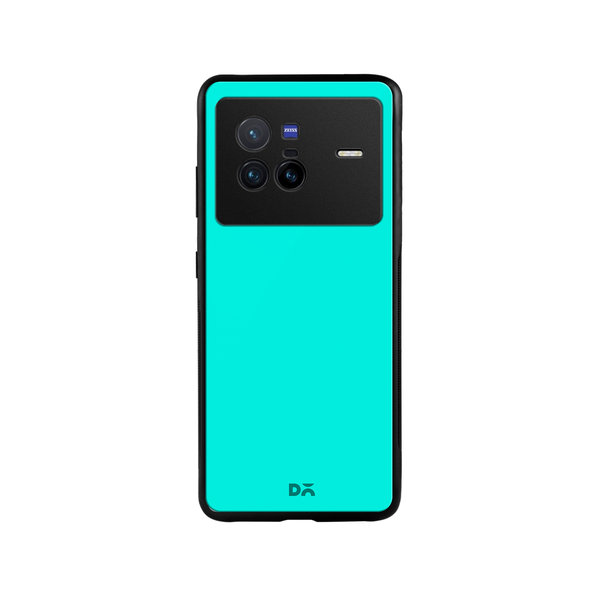 

DailyObjects Aqua Blue Glass Case Cover For Vivo X80