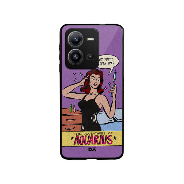 

DailyObjects Aquarius Glass Case Cover For Vivo V25