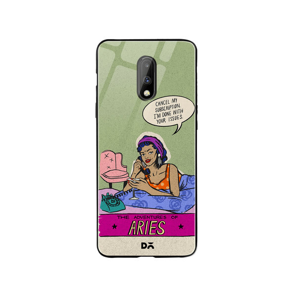 

DailyObjects Aries Glass Case Cover For OnePlus 7