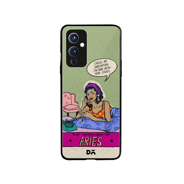 DailyObjects Aries Glass Case Cover For OnePlus 9