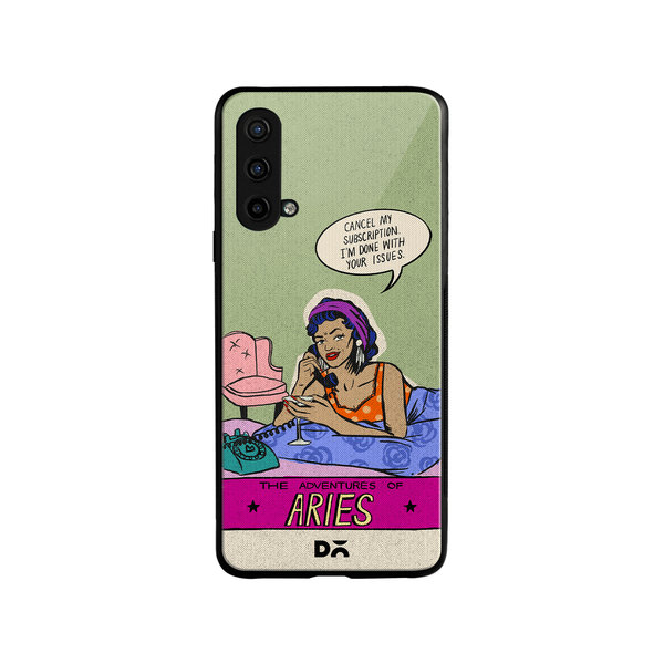 

DailyObjects Aries Glass Case Cover For OnePlus Nord CE
