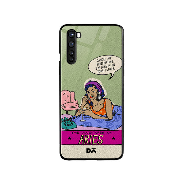 

DailyObjects Aries Glass Case Cover For OnePlus Nord
