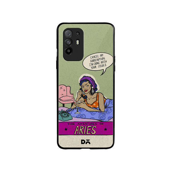 

DailyObjects Aries Glass Case Cover For Oppo F19 Pro Plus
