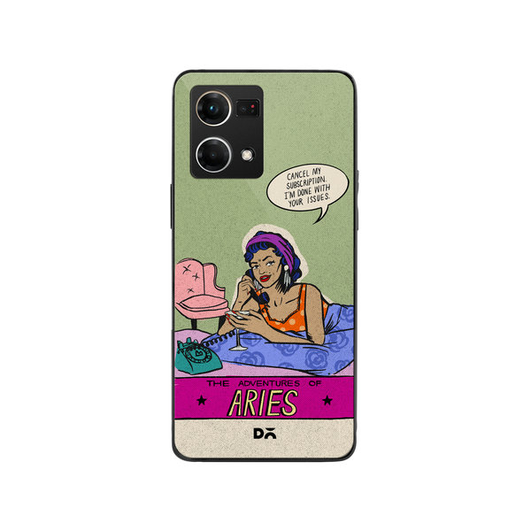 

DailyObjects Aries Glass Case Cover For Oppo Reno 7