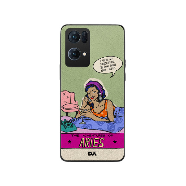 

DailyObjects Aries Glass Case Cover For Oppo Reno 7 Pro