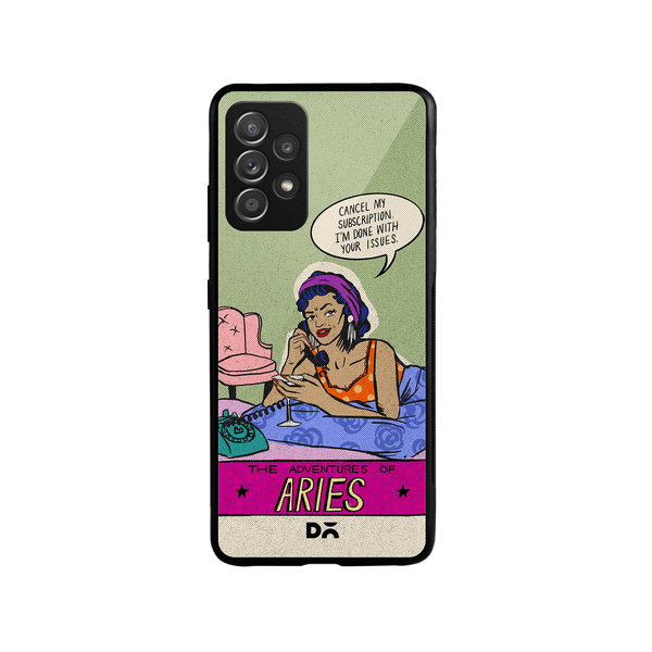 

DailyObjects Aries Glass Case Cover For Samsung Galaxy A52