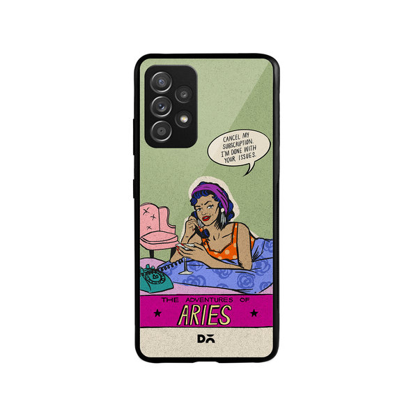

DailyObjects Aries Glass Case Cover For Samsung Galaxy A53