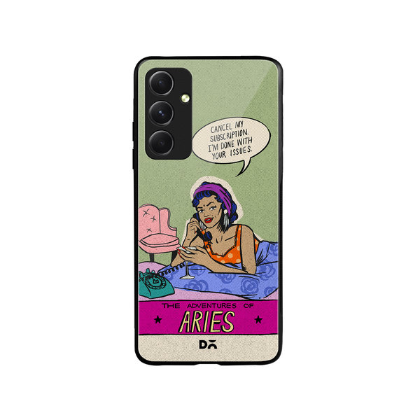

DailyObjects Aries Glass Case Cover For Samsung Galaxy A54 5G