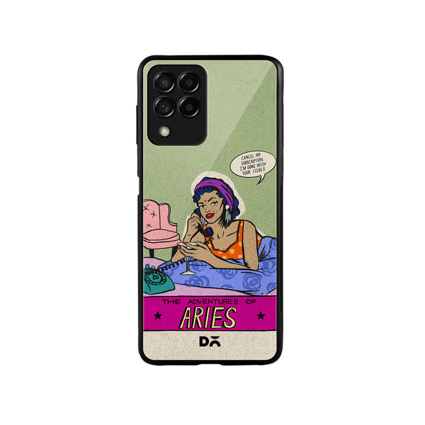 

DailyObjects Aries Glass Case Cover For Samsung Galaxy M53