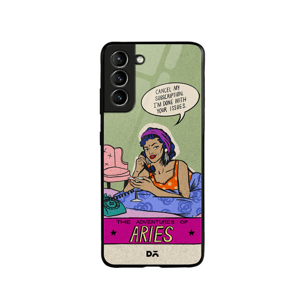 

DailyObjects Aries Glass Case Cover For Samsung Galaxy S21 Plus