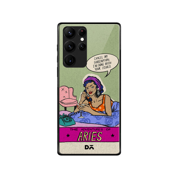 

DailyObjects Aries Glass Case Cover For Samsung Galaxy S22 Ultra