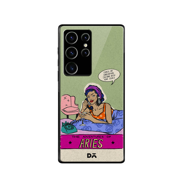 

DailyObjects Aries Glass Case Cover For Samsung Galaxy S23 Ultra