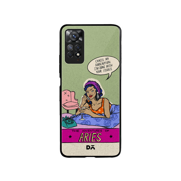 

DailyObjects Aries Glass Case Cover For Xiaomi Redmi Note 11 Pro