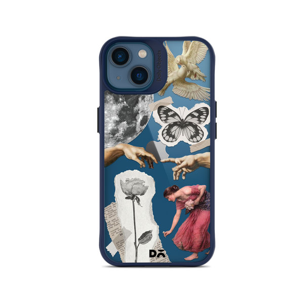 

DailyObjects Art Affair Blue Hybrid Clear Case Cover For iPhone 14 Plus