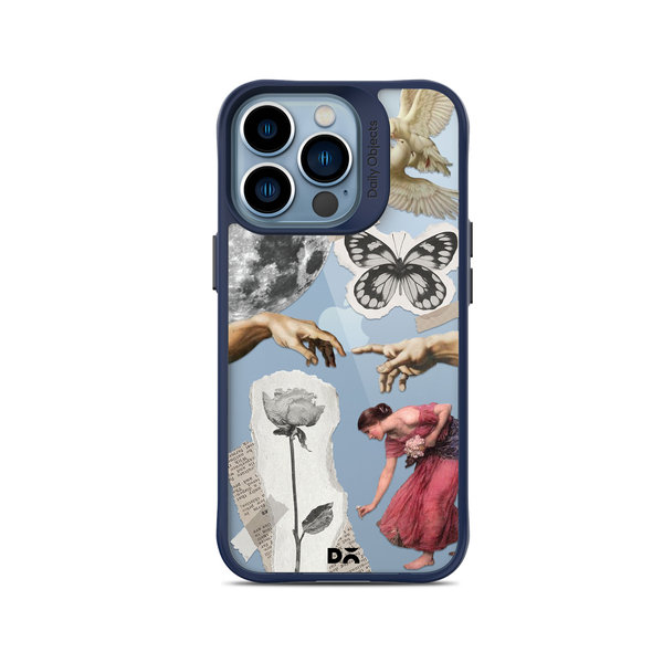 

DailyObjects Art Affair Blue Hybrid Clear Case Cover For iPhone 14 Pro
