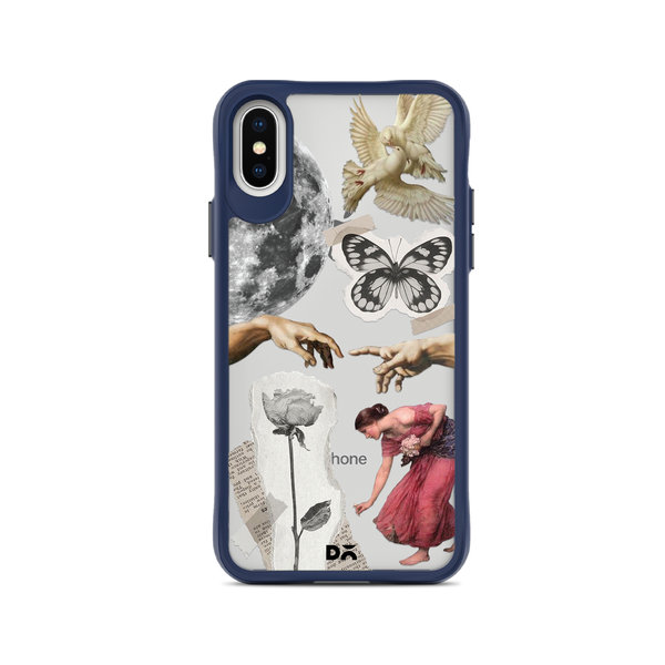 

DailyObjects Art Affair Blue Hybrid Clear Case Cover For iPhone XS
