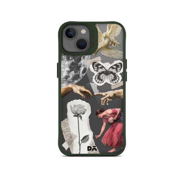 

DailyObjects Art Affair Green Hybrid Clear Case Cover For iPhone 13 Mini