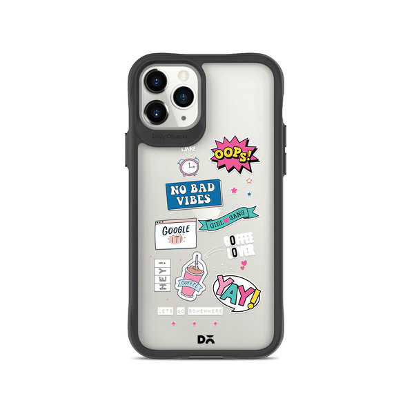 

DailyObjects Attitude Black Hybrid Clear Case Cover For iPhone 11 Pro