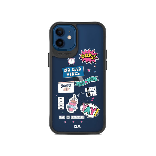 

DailyObjects Attitude Black Hybrid Clear Case Cover For iPhone 12