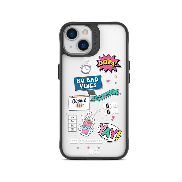 

DailyObjects Attitude Black Hybrid Clear Case Cover For iPhone 15