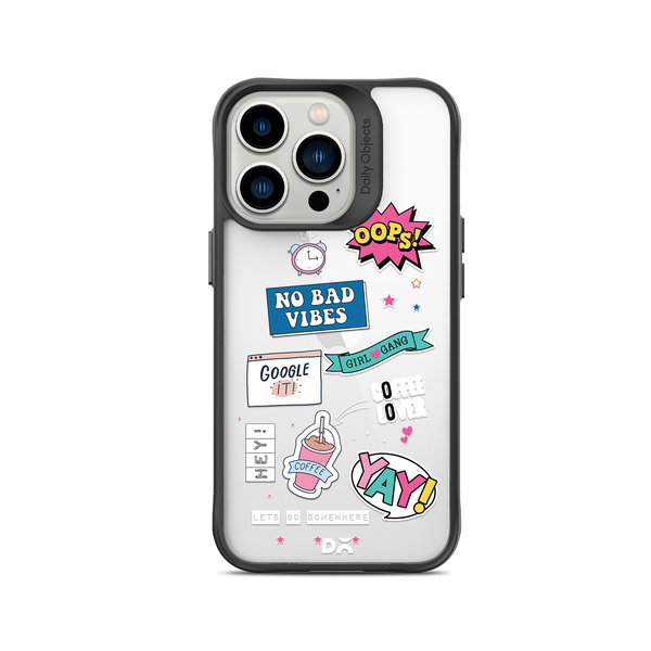 

DailyObjects Attitude Black Hybrid Clear Case Cover For iPhone 15 Pro Max
