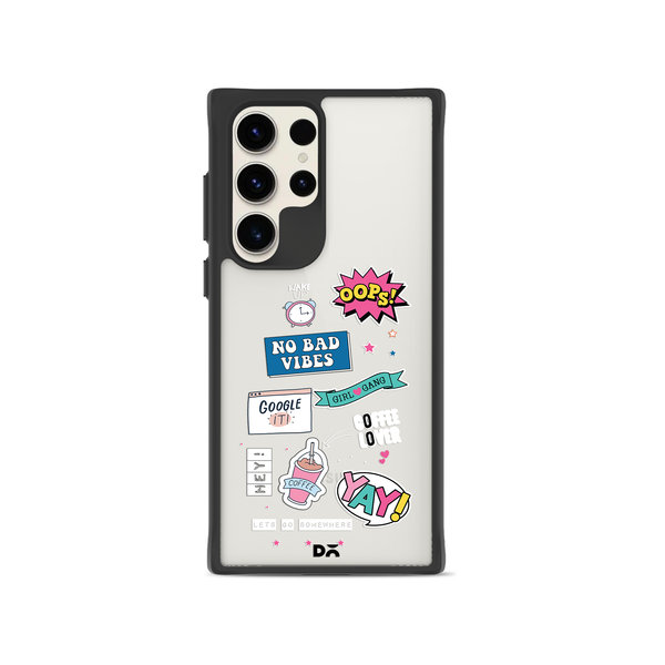 

DailyObjects Attitude Black Hybrid Clear Case Cover For Samsung Galaxy S23 Ultra