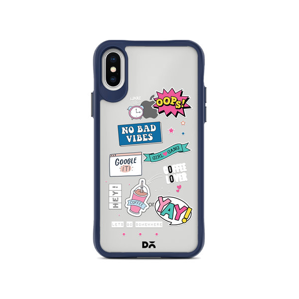 

DailyObjects Attitude Blue Hybrid Clear Case Cover For iPhone XS