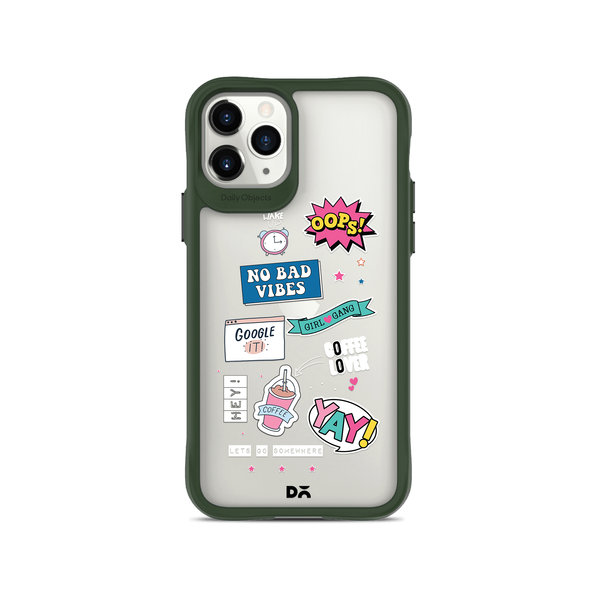 

DailyObjects Attitude Green Hybrid Clear Case Cover For iPhone 11 Pro Max