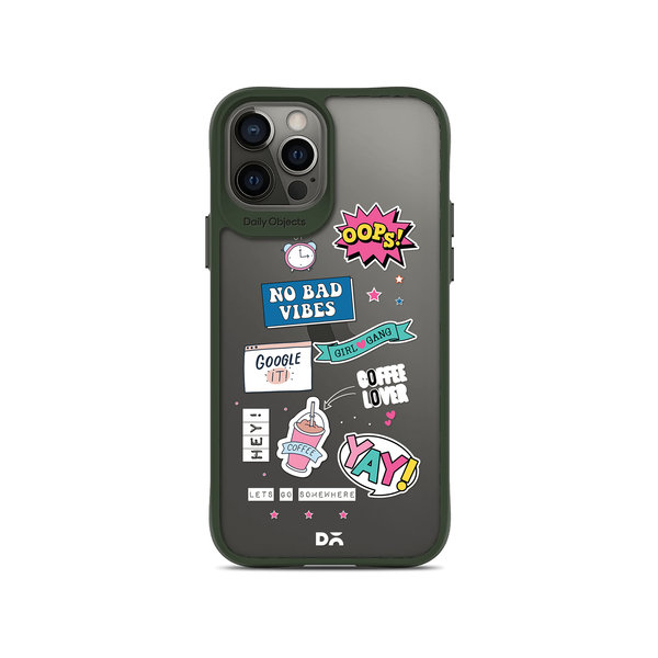 

DailyObjects Attitude Green Hybrid Clear Case Cover For iPhone 12 Pro Max