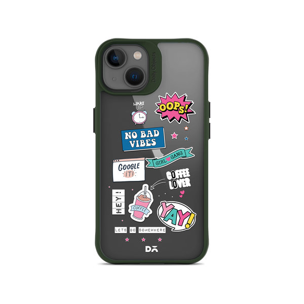 

DailyObjects Attitude Green Hybrid Clear Case Cover For iPhone 13 Mini