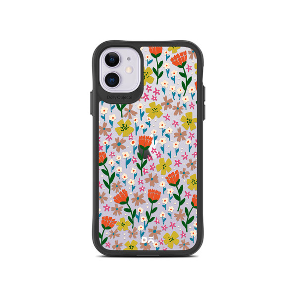 DailyObjects Auburn Tulips Black Hybrid Clear Case Cover For iPhone 11