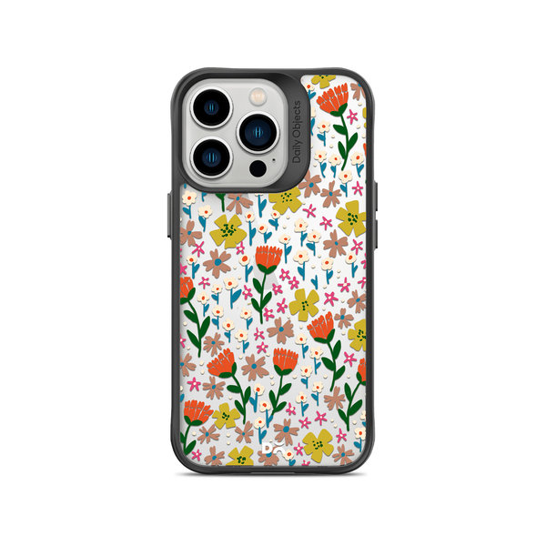 

DailyObjects Auburn Tulips Black Hybrid Clear Case Cover For iPhone 14 Pro