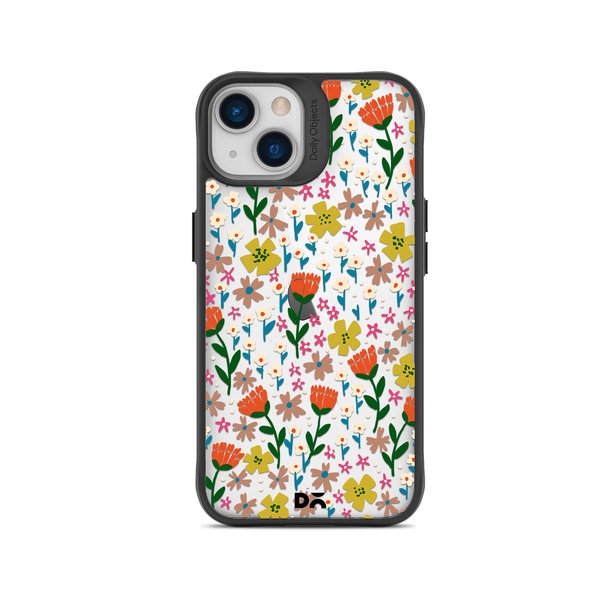 

DailyObjects Auburn Tulips Black Hybrid Clear Case Cover For iPhone 15 Plus