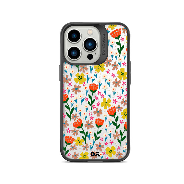 

DailyObjects Auburn Tulips Black Hybrid Clear Case Cover For iPhone 15 Pro Max