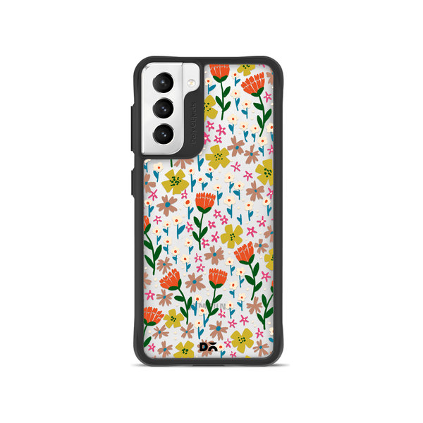

DailyObjects Auburn Tulips Black Hybrid Clear Case Cover For Samsung Galaxy S22 Plus