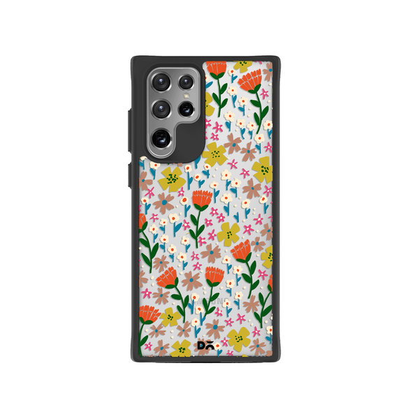 

DailyObjects Auburn Tulips Black Hybrid Clear Case Cover For Samsung Galaxy S22 Ultra