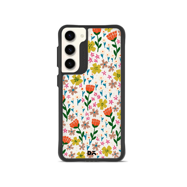 

DailyObjects Auburn Tulips Black Hybrid Clear Case Cover For Samsung Galaxy S23