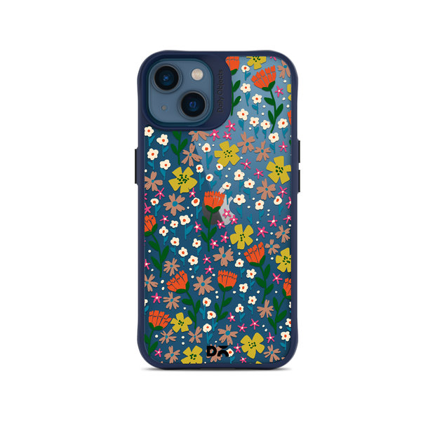 

DailyObjects Auburn Tulips Blue Hybrid Clear Case Cover For iPhone 14 Plus