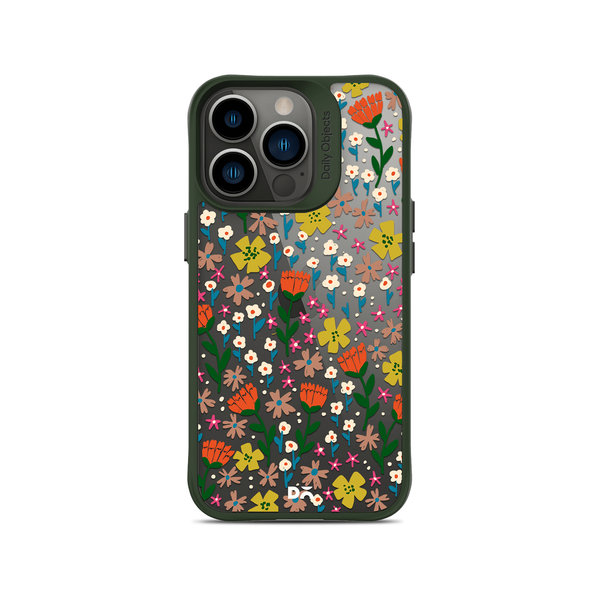 

DailyObjects Auburn Tulips Green Hybrid Clear Case Cover For iPhone 13 Pro Max