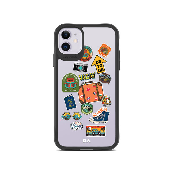 

DailyObjects Backpacking Black Hybrid Clear Case Cover For iPhone 11