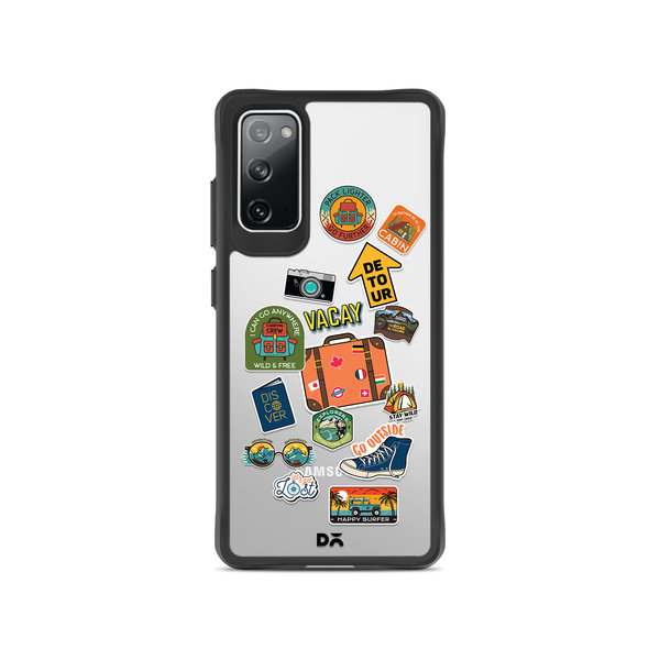 

DailyObjects Backpacking Black Hybrid Clear Case Cover For Samsung Galaxy S20 FE