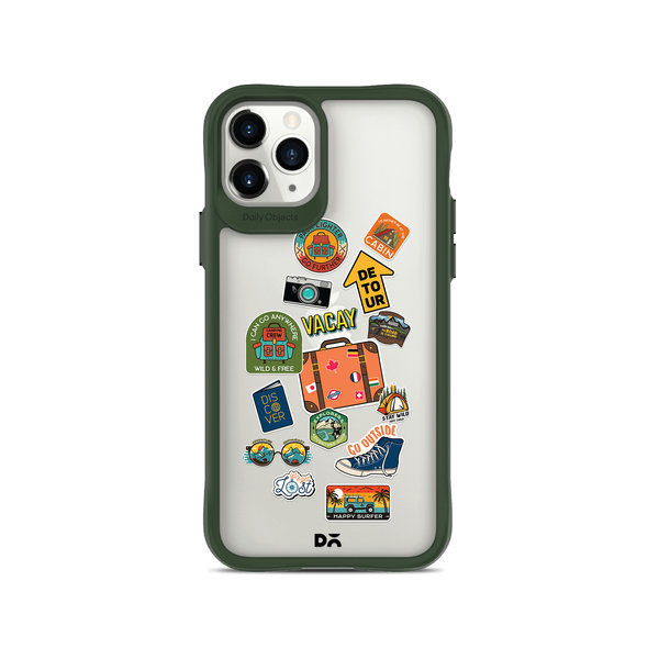 

DailyObjects Backpacking Green Hybrid Clear Case Cover For iPhone 11 Pro Max