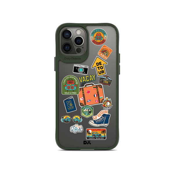 

DailyObjects Backpacking Green Hybrid Clear Case Cover For iPhone 12 Pro Max