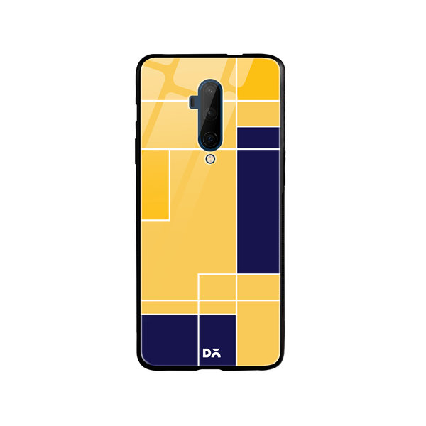

DailyObjects Banana Milkshake Blocks Glass Case Cover For OnePlus 7T Pro
