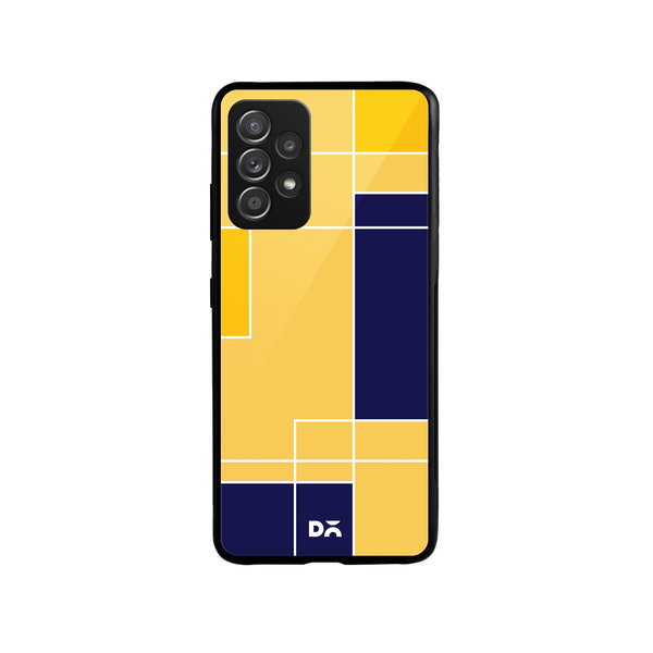 

DailyObjects Banana Milkshake Blocks Glass Case Cover For Samsung Galaxy A52